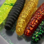 25 pcs 9cm 5 colors soft bait Set sea fishing tackle wobbler jigging fishing lure silicone bait soft worm shrimp and Tackle Box