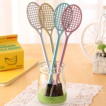 2PCS/LOT GENKKY Stationery office supplies creative badminton racket Gel Ink pen, insert sets of pen