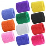 2pcs Sports Sweatband Terry Cloth Wrist Sweat Bands Tennis Squash Badminton Basketball Wristband Gym Crossfit Wrist Wraps GYH