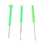 3 in 1 Green Combo Set Carp Fishing Rigging Bait Needle Kit Tool Set Fish Drill Tackle Rigging Tool Kit With Pouch