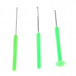 3 in 1 Green Combo Set Carp Fishing Rigging Bait Needle Kit Tool Set Fish Drill Tackle Rigging Tool Kit With Pouch