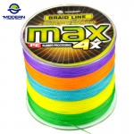 300M MODERN FISHING Brand MAX series multicolor 10M 1 Color mulifilament PE Braided Fishing Line 4 Strands braided wires