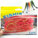 30PCS New hot sale Lure spiral T fish soft bait softbaits artificial baits weest blackfish culter Striped bass fishing gear tool