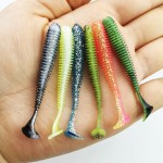 30PCS New hot sale Lure spiral T fish soft bait softbaits artificial baits weest blackfish culter Striped bass fishing gear tool