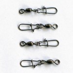 30Pcs Crane Fishing Swivel With Nice Safe Snap Size 0-8# 7-35kg Test Stainless Steel Diamond Snap Fishing Tackle Box