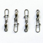 30Pcs Crane Fishing Swivel With Nice Safe Snap Size 0-8# 7-35kg Test Stainless Steel Diamond Snap Fishing Tackle Box