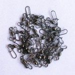 30Pcs Crane Fishing Swivel With Nice Safe Snap Size 0-8# 7-35kg Test Stainless Steel Diamond Snap Fishing Tackle Box