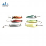 30pcs/lot  metal Lure fishing bait spoon lures 3G fishing lure 6 colors Retail Box fishing tackle box pesca