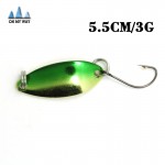 30pcs/lot  metal Lure fishing bait spoon lures 3G fishing lure 6 colors Retail Box fishing tackle box pesca