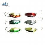 30pcs/lot  metal Lure fishing bait spoon lures 3G fishing lure 6 colors Retail Box fishing tackle box pesca