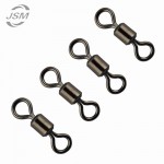 320pcs/box Fishing Swivels Rolling Swivel Connector Rolling steel Swivel Ball Bearing Solid Rings Sea Fishing Accessories