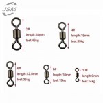 320pcs/box Fishing Swivels Rolling Swivel Connector Rolling steel Swivel Ball Bearing Solid Rings Sea Fishing Accessories