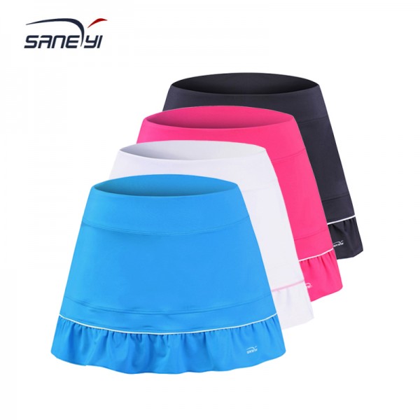 32eSANERYI Women's Flounce Elastic Knit Tennis Skirt/Sports Skirt/ Skorts/ Cheerleading Skirt/Badminton skort