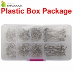 350pcs 79580 High Carbon Steel Fishing Hooks White Long Shank Streamer Dry Fly Tying Fishing Hook For Jig Set With Box