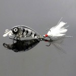 3.6cm 4g Fishing Lures Crank Baits Mini Crankbait 3D Fish Eye Artificial Lure Bait with Feather Lifelike Fake Lure YE-190