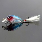 3.6cm 4g Fishing Lures Crank Baits Mini Crankbait 3D Fish Eye Artificial Lure Bait with Feather Lifelike Fake Lure YE-190