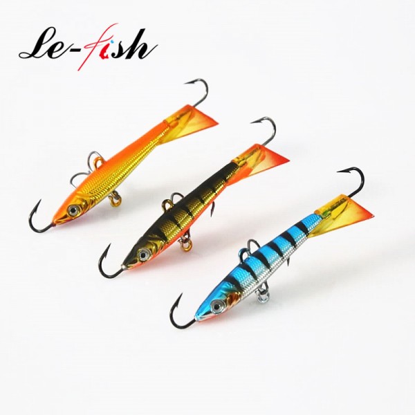 3Pcs Ice Balance Jig  Hard Lure Wobbler11.5g 21.5g Jigging Rap Lure Ice Fishing Jig Head with VMC Hook for Winter Fishing Lures