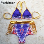 3XL Large Plus Size Swimwear women 2017 African Strappy Bikini set High Waist swimsuit Two Pieces Female Bathing Suit swim V400P