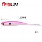 3pcs/lot  Afishlure forked tail soft fish 120mm 8.3g Soft Bait Belly Chest Open Fork Tail Simulation Fish Bite Vivid Attraction