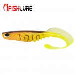 3pcs/lot Afishlure 7.8g 120mm Curly Tail Soft Fish Soft Baits Worm Lure Red/Yellow/Green Fishing Lure Sea Fishing Bait Casting