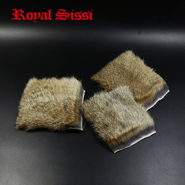 4 PCS/Pack Natural Coney Genuine Rabbit Fur Animal Pelt Craft Skin Hide Hair Fly Fishing Tying Material for Nymph Patterns Flies