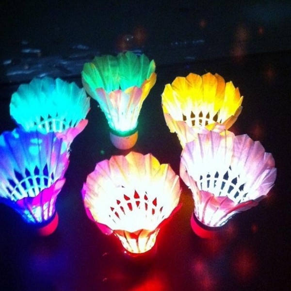 4 Pcs Colorful LED Badminton Shuttlecock Bright In Night Outdoor Entertainment Sport Accessories