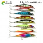 43pcs HENGJIA Mixed Fishing Lure Set isca artificial fishing kit Minnow Fishing Wobblers 43 colors Crankbait Hard Fishing Tackle