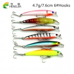 43pcs HENGJIA Mixed Fishing Lure Set isca artificial fishing kit Minnow Fishing Wobblers 43 colors Crankbait Hard Fishing Tackle