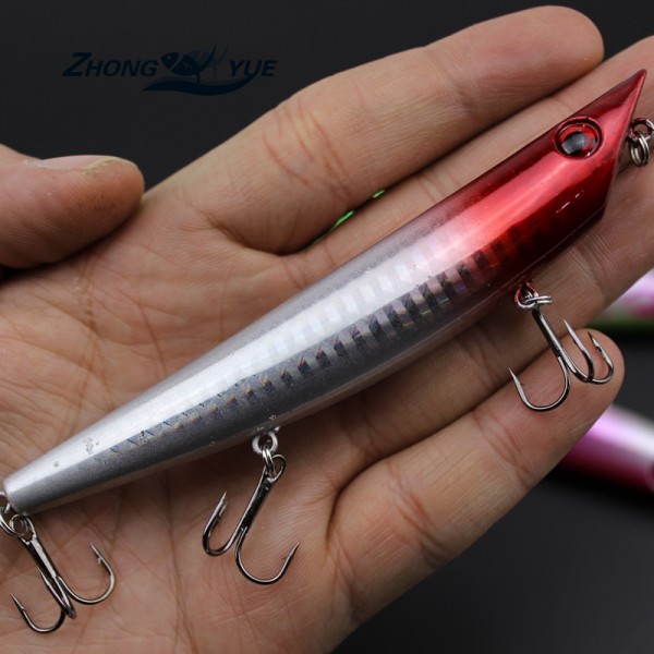 4Pcs Quality Pencil Lure Topwater 5 colors Hard Japan Ima Minnow Lures 12cm/17g 3BKK Hook Bass Snakehead Fish Bait