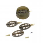 4Pcs/Set (15g 20g 25g 35g) Carp Fishing Feeder Tool Inline Method Feeder with Mould Carp Lead Sinker Free Lead