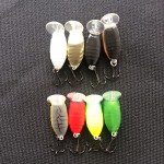 4pcs 28mm 3D Lazer Eye Shallow Crankbait Floating Minnow wobblers carp fish Crank Bait Long Casting Bass Trout Lure Fishing lure