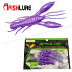 4pcs/lot Afishlure AR-14 hammer Crab clamp Shrimp  80mm 5.5g claw Bait artificial lure sauce green bait Swimbait Fake Fish Peche