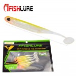 4pcs/lot Afishlure Telescopic Fish  2.4g 78mm 3D Rainbow Fish Fake Artificial Bait  T Tail Soft Fish  Swimbaits Plastic Isca