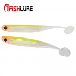 4pcs/lot Afishlure Telescopic Fish  2.4g 78mm 3D Rainbow Fish Fake Artificial Bait  T Tail Soft Fish  Swimbaits Plastic Isca