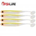 4pcs/lot Afishlure Telescopic Fish  2.4g 78mm 3D Rainbow Fish Fake Artificial Bait  T Tail Soft Fish  Swimbaits Plastic Isca