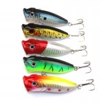 5 Pcs Lot Popper Fishing Lure Japan 13G-6.5CM Hard Plastic Bait 6# Hooks Meter Isca Artificial Bait For Fishing Brand Poper