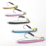 5 Pieces Brand Jig 4 colors Jigging Metal Spoon lure High Quality VIB artificial bait BKK hook boat fishing lures lead fish