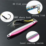 5 Pieces Brand Jig 4 colors Jigging Metal Spoon lure High Quality VIB artificial bait BKK hook boat fishing lures lead fish