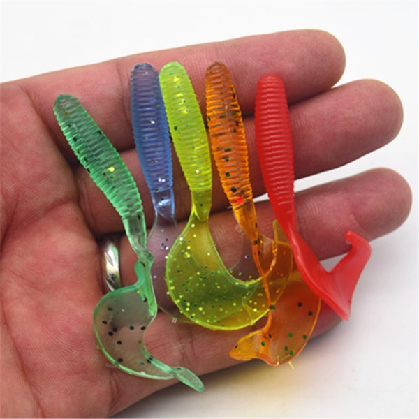 5 pcs 2g 6.2cm Wobbler Jigging Fishing Lure Soft Worm Shrimp Jerkbait Fish Ocean Rock wholesale  Free Shipping