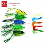 5 pcs Hot Frog fishing lure Soft lures artificial fishing bait  Snakehead killer Top water Crank beard lure 5.5cm-8g (FO004)