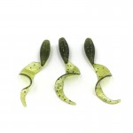 5 pcs/bag Artificial Curly Tail Maggots Grub Worm Fishing Lures Soft Grubs 5cm 1.6g for Sea River Lake Fishing YE-140