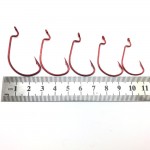 50 Pcs/box Fishing Hooks Red Crank Hook Lure Soft Bait Texas Rig Fishhook Size 1#-3# High Carbon Steel+ Plastic Tackle Box