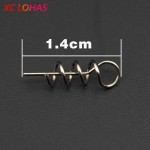 50 pcs/lot Fishing Lures Soft Pin High Carbon Steel Spring Lock Pin Needle to Fix Soft Worms Fishing Tackle Accessories