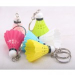 500 pieces/lot Colorful badminton keychain for sports key chain keyring Pendant key ring Plastic candy color