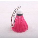 500 pieces/lot Colorful badminton keychain for sports key chain keyring Pendant key ring Plastic candy color