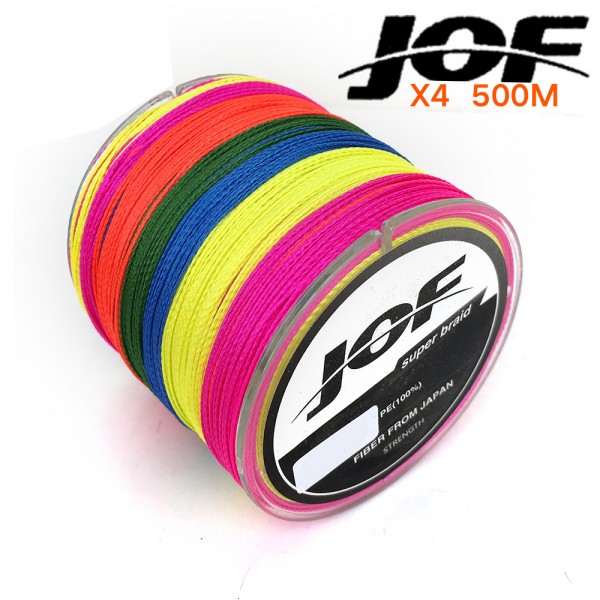 500M Braided strong multifilamento pesca fly line for peche carp fishing 4 PE STRANDS material de pesca 20 30 40 50 60 80 100LB 