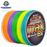 500M MODERN FISHING Brand MAX series Japan multicolor 10M 1 Color mulifilament PE Braided Fishing Line 8 Strands braided wires