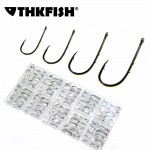 500Pcs 10box Pack (50Pcs/box) #3-#12 Freshwater Carbon Black Bait Holder Baitholder Fishhook Fishing Hooks Set Bait holder