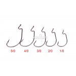 50PC Fishing Hook PROBEROS Brand 1/0-5/0# Worm Series Hook Black Color Jig Big Fish hook Bass