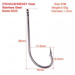 50PC Fishing Hooks O'shaughnessy Series JIG Hook Jig Big Fish hook 9255-1#-8/0# JIG Hook